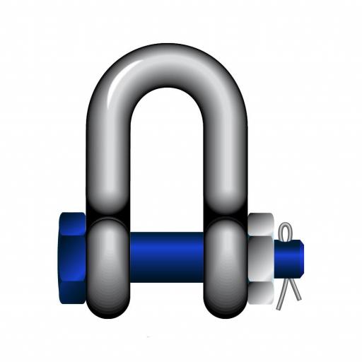 GT Blue Pin Safety Pin Dee Shackle